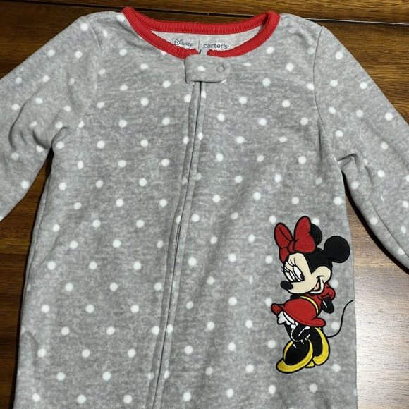 Baby 1-Piece Minnie Mouse Fleece Footie Pajamas - Picture 3 of 4